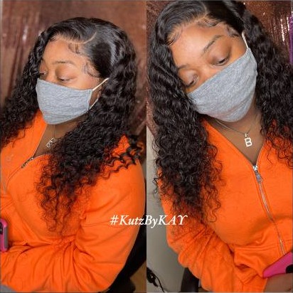 Frontal quick weave with curls