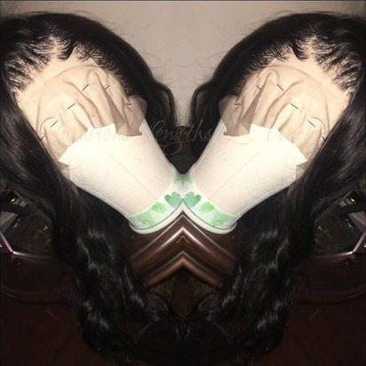 Lace frontal wig built and installed by Kay